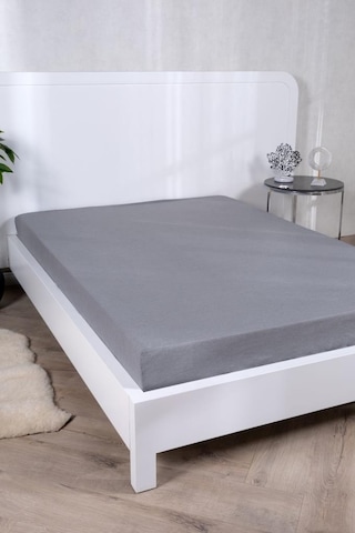 Aç-tak Lastikli Tek Kişilik Çarşaf 160x200+30 Cm Polycotton Matriss Serisi Gri