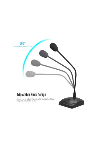 Youmex K-12 Kartal Mikrofon, Masaüstü Konferans Ve Canlı Yayın İçin Yönlendirilebilir Kapasitif Mikrofon 1.5 M