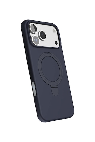 Gld-spt- Newface Apple Uyumlu iPhone 17 Pro Max Regal Magsafe Standlı Kapak - Lacivert