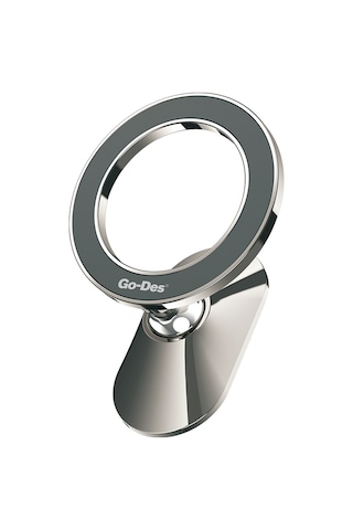 Araç İçi Telefon Tutucu Go Des Gd-hd215 Magnetik Magsafe 360 Derece Dönebilen Oynar Başlıklı Gri