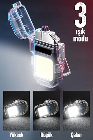 Ark Alevli 800 Lümen Güçlü Çakmaklı Kamp Işığı Anahtarlık Taşınabilir Type-c 6888 Genel