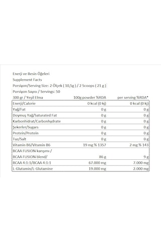 Conlast Bcaa 4.1.1 300g Yeşil Elma