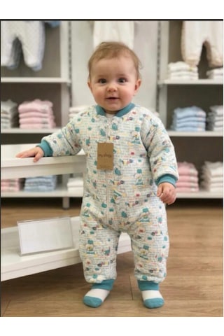 Unisex Bebek Uyku Tulumu Elyaf Dolgulu 2,5 Tog Çok Renkli
