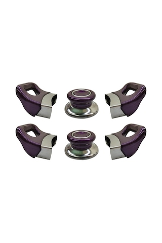 Mor Tencere Tava Yan Kulpları Ve Kapak Kulpu Seti - 2 Set