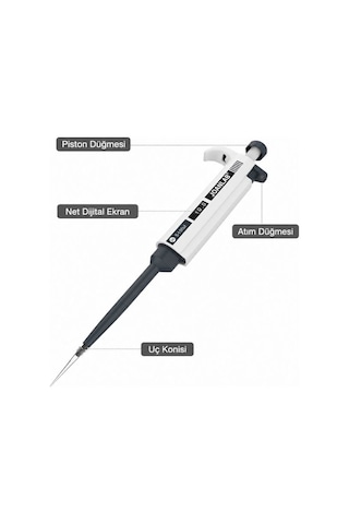 Joanlab 0.5 10 Μl Tek Kanallı Manuel Mikropipet Hassas Laboratuvar Pipeti