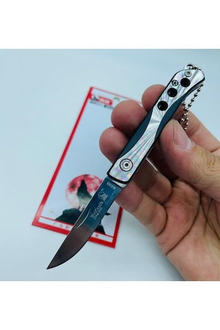 Wolfknife Fullmetal Miniceplik Kamp Bıçak Kurt Kamp Çakı //14cm--5433 Gri