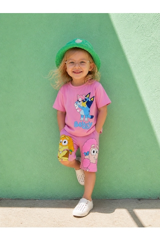 Baby Lory Kids Store Kız Çocuk Blucy Detaylı Taytlı Takım Pembe