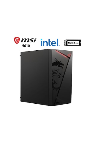 Xaser SHIELD X3 i5-14400F 16 GB 512 GB M.2 Nvme SSD 2 GB GT610 Free Dos Masaüstü Bilgisayar