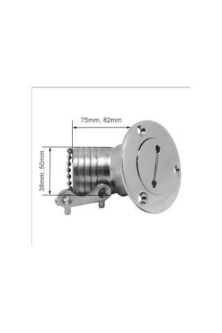 Fuel Dolum Kapağı Eğimli Krom 38 MM