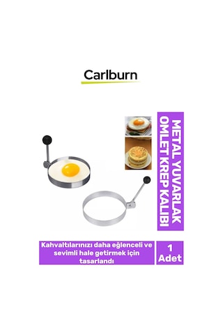 Yeni Seri Yanmaz Yapışmaz Pratik Görsel Şık Sunum Metal Yuvarlak Omlet Krep Kalıbı