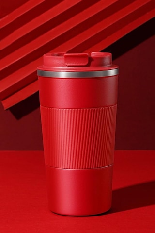 Tusah Çift Katmanlı Paslanmaz 304 Çelik Termos Bardak 500 Ml Termos Mug Kupa Araç Kahve Çay Termos Tek Ebat Kirmizi Çok Renkli