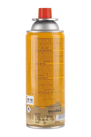 Evolite Butane Propane Valfli 227gr Gaz Ocak Kartuşu Sarı
