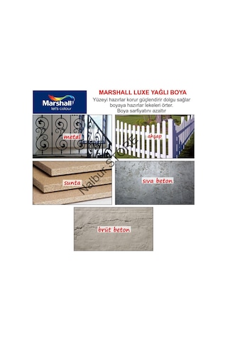 Marshall Luxe Parlak Yağlı Boya Beyaz 0.75 Lt (1 Kg)