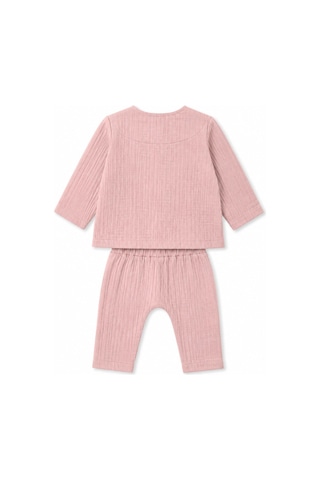 Bip Baby Kız Bebek 3'lü Müslin Takım Mürdüm Somon