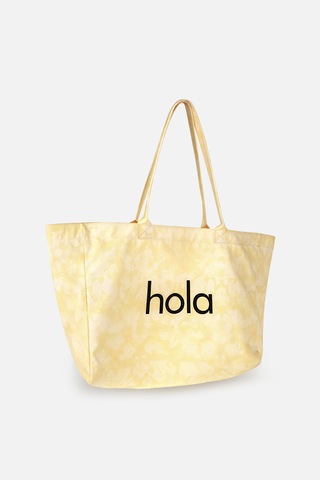 İcone Bag Icone Degrade Baskılı Kanvas Omuz Çantası, Degrade Plaj Çantası, Plaj Çantası, Beach Bag Sarı