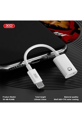 Nb-r268b Usb-c To Lightning Kulaklık Dönüştürücü - Apple Uyumlu iPhone 15 Mikrofon Destekli Ses Adaptörü
