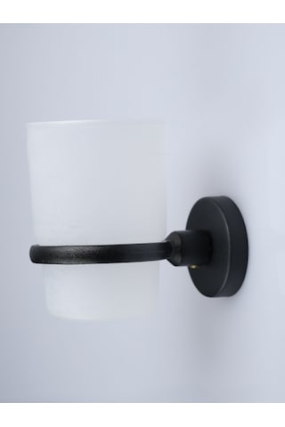 Alper Banyo Lotus Siyah Dişfırçalık İster Yapıştır Ister Montajla Siyah