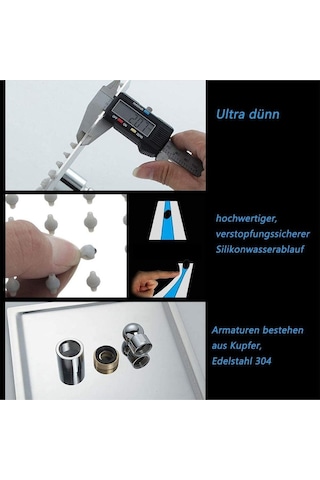 Nefa Yapı 25x25 Kare Tepe Duş Başlığı 304paslanmaz Diğer