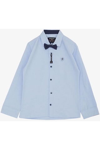 Breeze Erkek Çocuk Gömlek Papyonlu 8-12 Yaş Açık Mavi