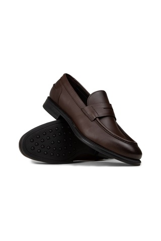 Deery Erkek Kahverengi Hakiki Deri Klasik Loafer - 02025mkhvc01 Kahverengi