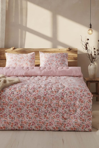 Rivaistanbul Pembe Bahar Çift Kişilik Çift Taraflı Kapitone Yorgan 200x215 Cm Pembe