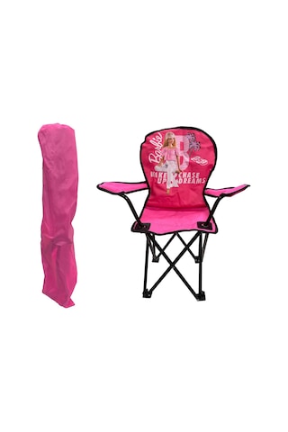 Barbie Katlanabilir Çocuk Kamp Sandalyesi - Pembe Pembe