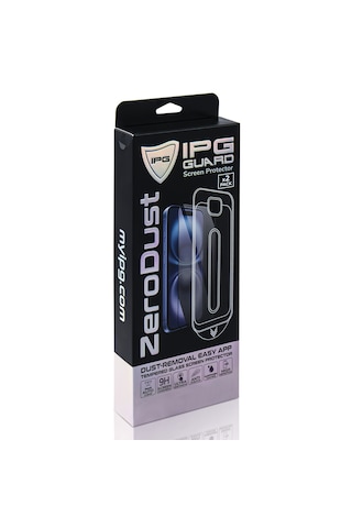 Ipg Zero Dust iPhone Apple 15 Pro Max Uyumlu Aplikatörlü Temperli Koruma 2x