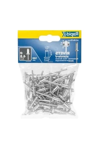 Alüminyum Perçin Ø4.8x10mm 100 Adet Set, Güçlü Bağlantı Çözümü