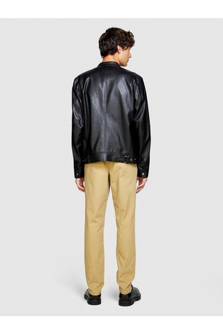 Sisley Slim Fit Vintage Efekt Chino Pantolon Erkek Bej T-shirt - 323a4dm6sf02y