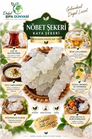 Nöbet Şekeri 100 Gr Isıl Işlem Görmemiş Kristal %100 Doğal Nöbet Şekeri Saf Ve Kristal Şeker