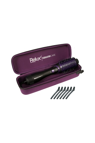 Relux AS8200P Keratincare Üflemeli Şekillendirici Tarak Mor