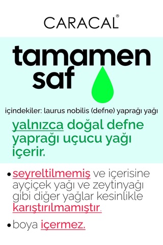 Caracal Defne Yaprağı Yağı 5ml %100 Saf Doğal Defne Yaprağı Uçucu Yağı 5 ML