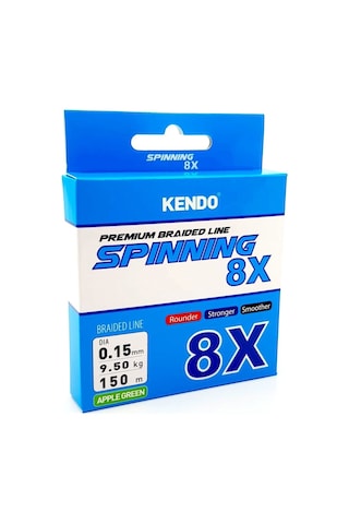 Kendo Spinning 8X Fighting 150 mt Örgü ip (Apple Green)