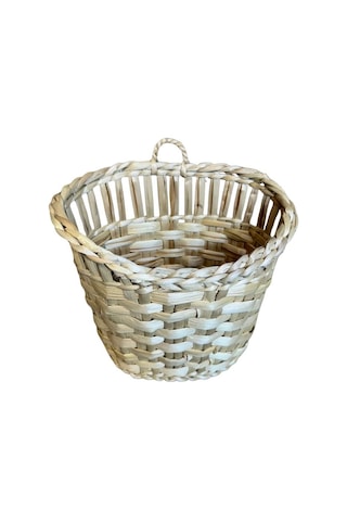 Uretti - Okay 5711 4425 El Yapımı Rattan Hasır Örgülü Dekoratif Sepet Bej