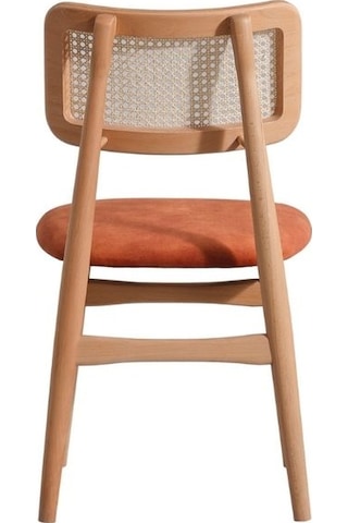 Helios Hazeranlı Ahşap Bohem Sandalye Turuncu