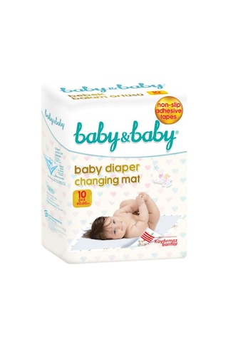Baby & Baby Kaydırmaz Bantlı Bebek Bakım Örtüsü 60 x 60 CM 10 Adet Baby & Baby Kaydırmaz Bantlı Bebek Bakım Örtüsü 60 x 60 CM 10 Adet