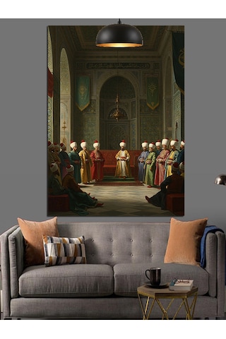 Sarayda Divan Toplantısı Dekoratif Kanvas - Mdf Ahşap Tablo
