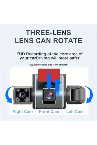 Xuweiwei Sanluo Dash Cam 1080p Hd Araba Kamera 32gb Kart Uc Kayit Gec Gorus Dvr