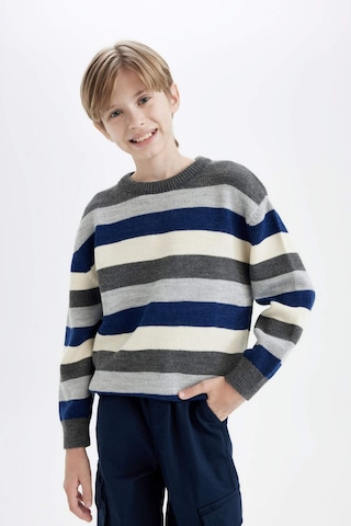 DeFacto Erkek Çocuk Renk Bloklu Bisiklet Yaka Triko Kazak C8114A824WNNV168