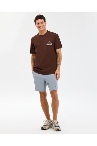 Skechers M Graphic Tee T-shirt Erkek Kahverengi Tshirt S2610059-2210
