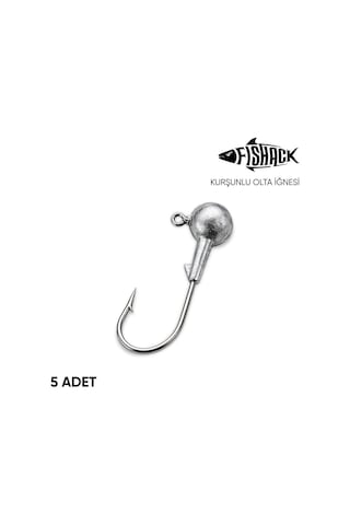 Jighead - Zoka - Kurşunlu Olta İğnesi - Gümüş - 5 Adet - 3 Gr