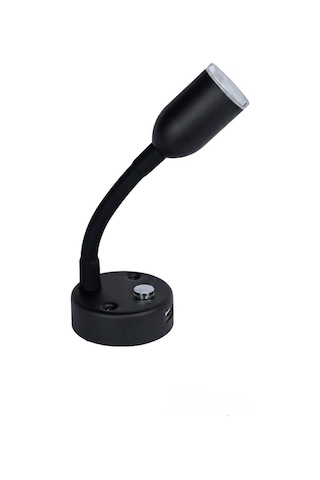 Mellifera Led Okuma Lambası Döner Başlıklı Boyunlu Dokunmatik Dimmerli 2w 12v/24v - Siyah-1854