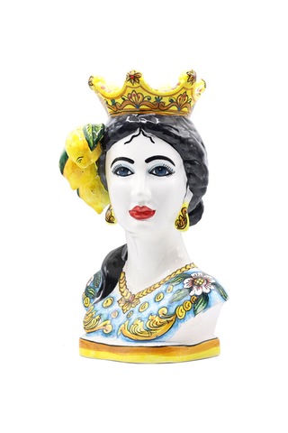 Moor Dekoratif Desenli Büst Heykel