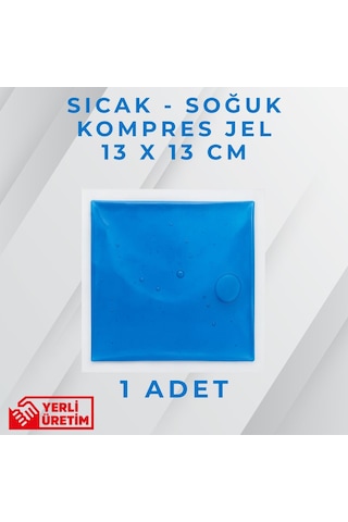 Mavi 13x13 Cm 1 Adet Soğuk Kompres Jel Buz Aküsü Soğuk Zincir Buz Jeli Buz Torbası Strafor Kutu İçi Jel
