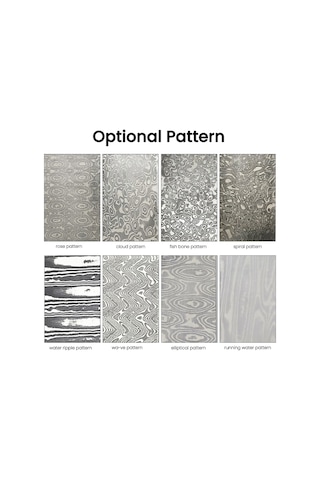 Şam Çelik Kütük Desenli Çelik Kesici Embriyo Dövme E16915-2