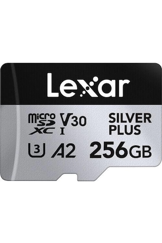 Lexar 256gb 205 Mb/s Silver Plus Micro Sd Hafıza Kartı Siyah