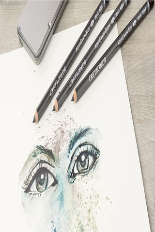 Canson Montval 18x25 Cm 300gr 12 Yp Cretacolor 6'lı Aquarell Sulandırılabilir Fırçalı Eskiz Set