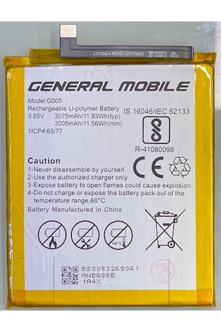 General Mobile Discovery Gm8 Batarya Pil
