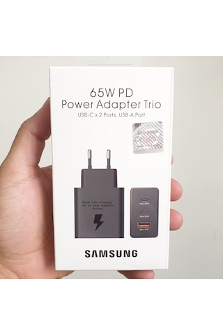 Samsung Uyumlu 65w Trio 3ü1 Arada 65w 25w 15w Usb Typec Şarj Cihazı