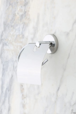MultiStore Krom Uzun Havluluk/Tuvalet Kağıtlığı/Bornoz Askısı/Diş Fırçalık 4'lü Banyo Aksesuar Seti Krom